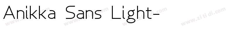 Anikka Sans Light字体转换